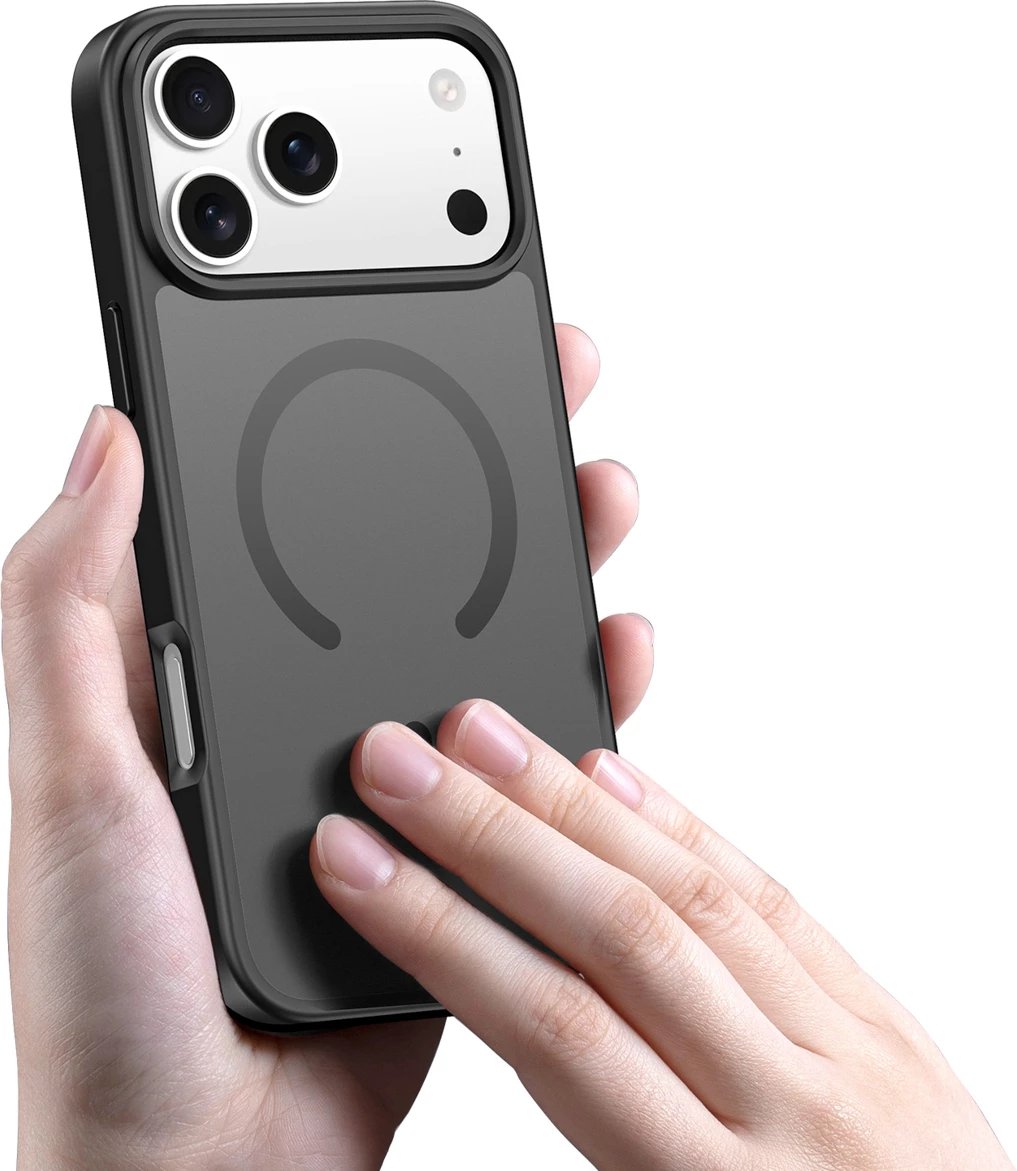 Mbështjellës Dux Ducis Yind për iPhone 17 Pro, MagSafe, i zi