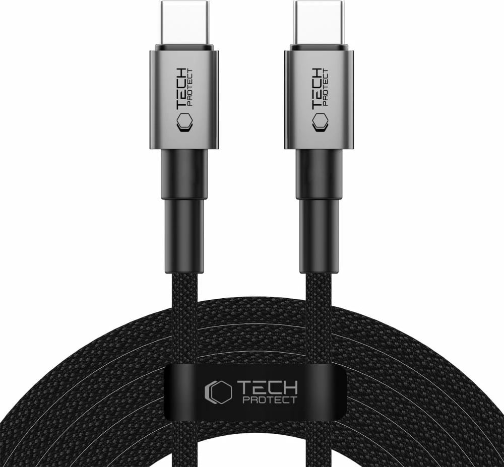 Kabllo USB-C Tech-Protect UltraBoost DNA, 300cm, 100W, Gri