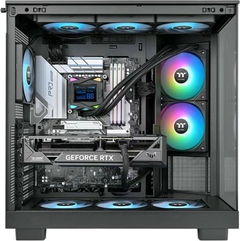 Ftohës CPU me ujë AIO, Thermaltake LA240-S ARGB CL-W461-PL12SW-A, radiator 240mm, 2x120mm deri 2500RPM, ekran LCD 2.4", ARGB