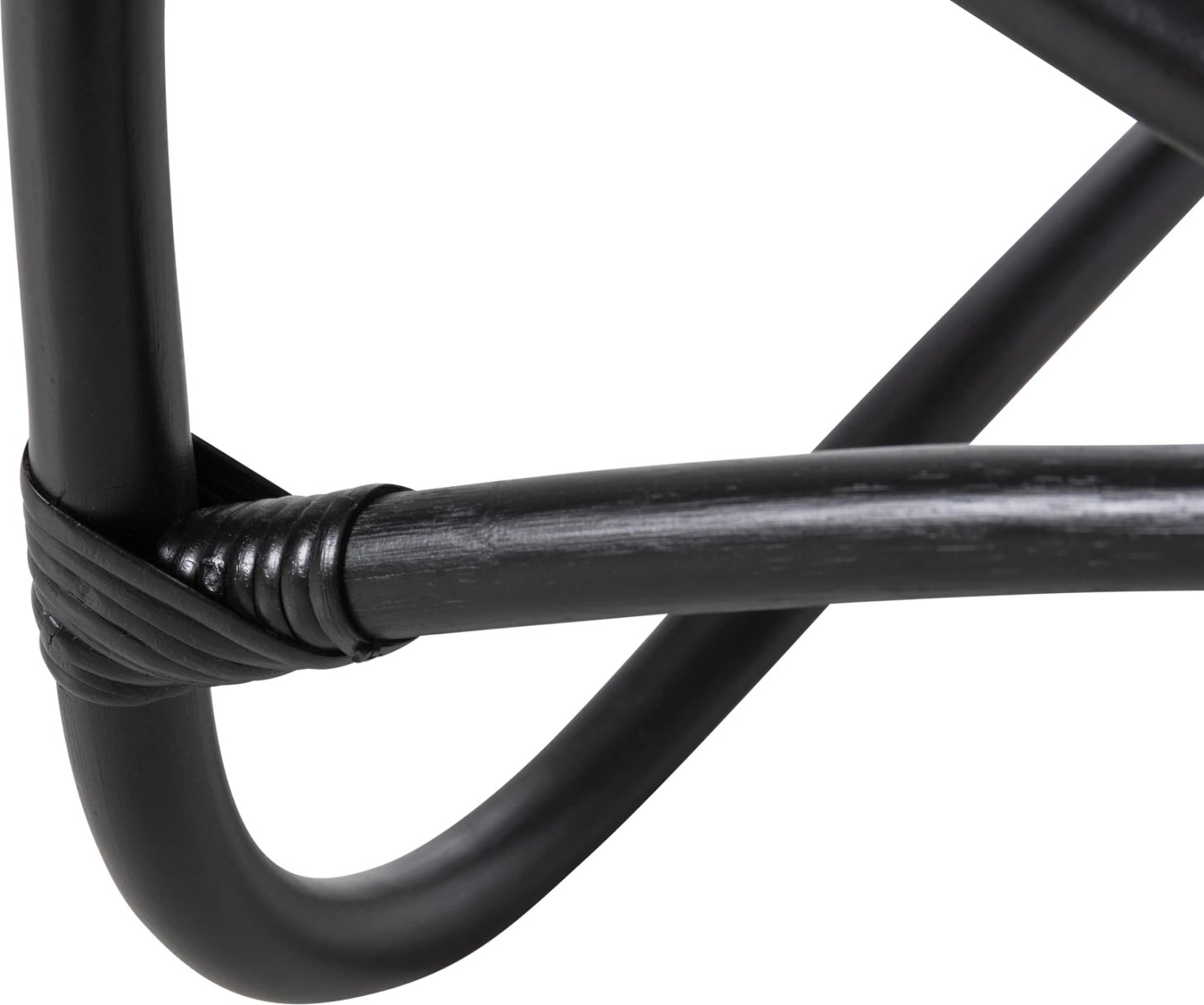 Karrige e jashtme GRINN, shkopinj Rattan, ngjyrë e zezë, 56.5x73.5x79.5H cm