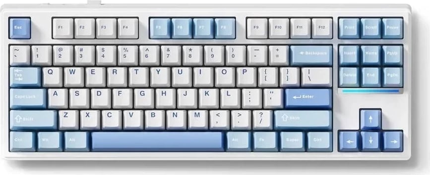 Tastierë Mchose K87, mekanike, RGB, wireless, e bardhë-portokalli