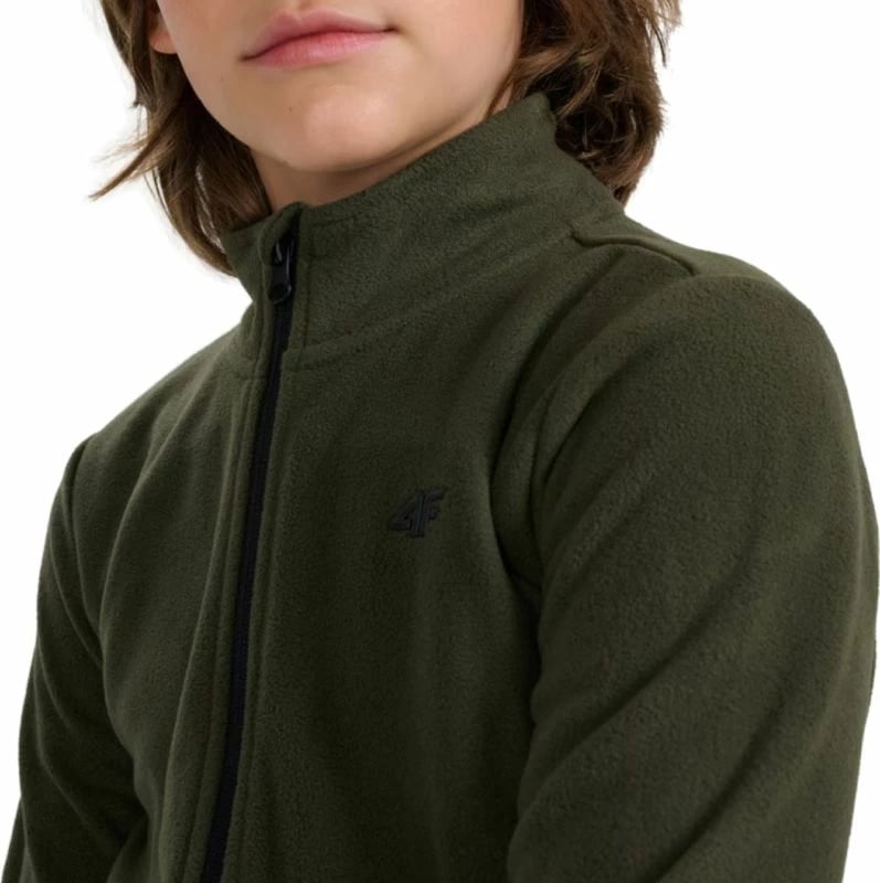 Xhemper fleece për djem 4F, khaki