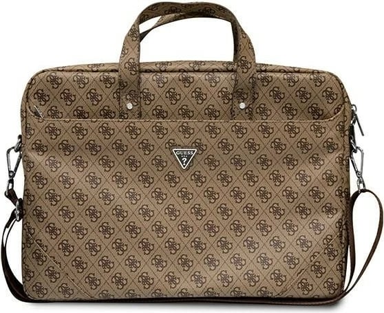 Çantë laptopi GUESS Saffiano 4G GUCB15P4TW, 16 inç, Kafe