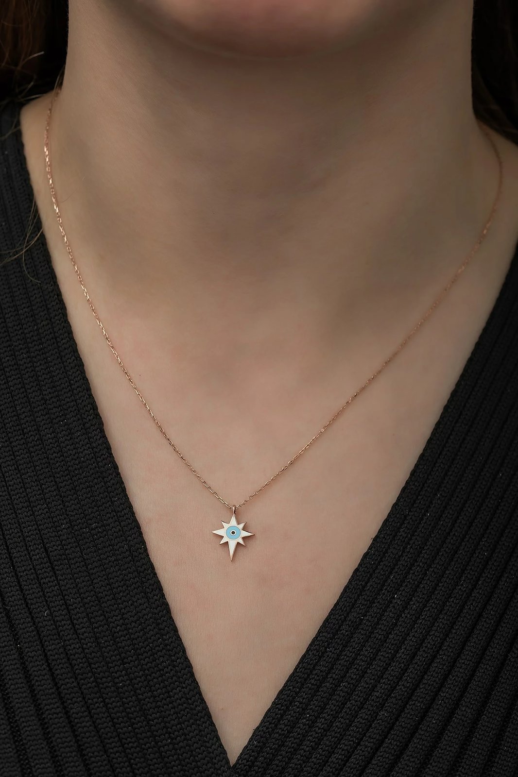 Qafore argjendi Jumeon, ngjyrë rozë ari dhe blu, TRDYL964