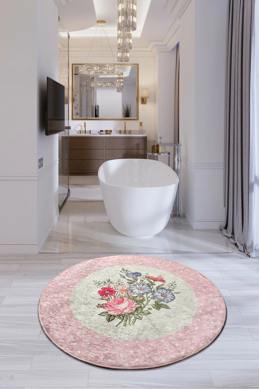 Tapet banje Mijölnir, Coco Djt, shumëngjyrësh, 100 cm