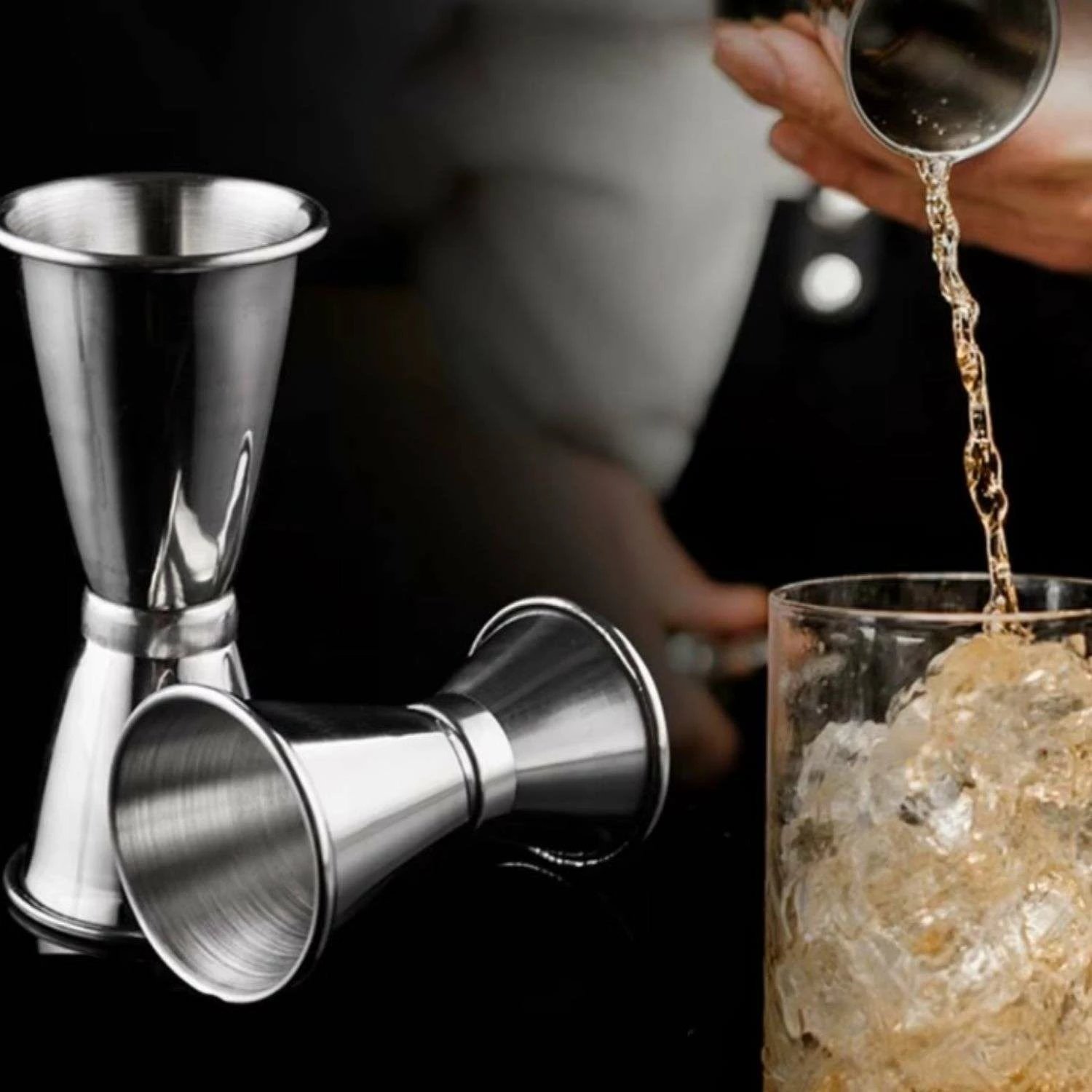 Jigger çeliku Hermia Concept, ngjyrë argjendi, 2/4 ml