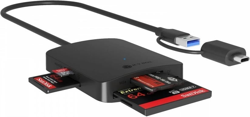 Lexues kartelash IcyBox IB-CR302-CU3, USB 3.2 Type-C + USB 2.0 Type-A, i zi