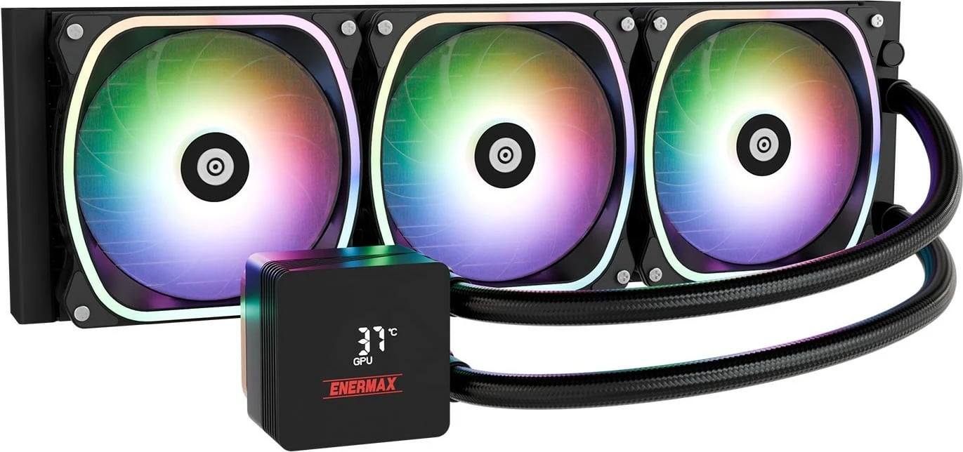 Ftohës uji Enermax Aquafusion II 360mm ARGB, i zi