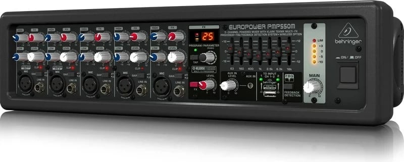 Mikser Behringer PMP550M, 5 kanale, 20 - 20000 Hz, Zi