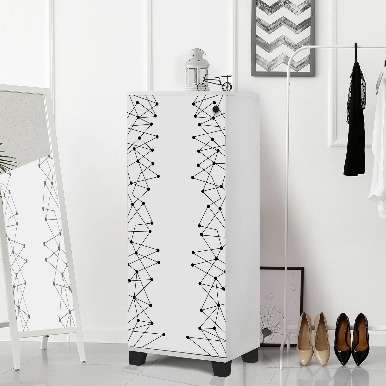 Dollap për këpucë Hanah Home, Filinta 801, bardhë