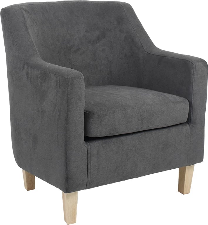 Fotel Joyful, material anthracite-natyral, 71x71x78cm