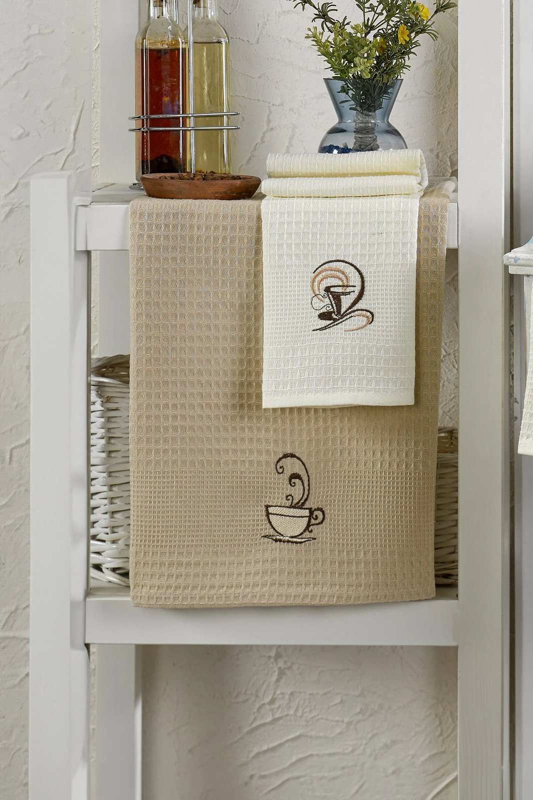 Set peshqirësh kuzhine (6 copë), Mijölnir, ngjyrë kafe