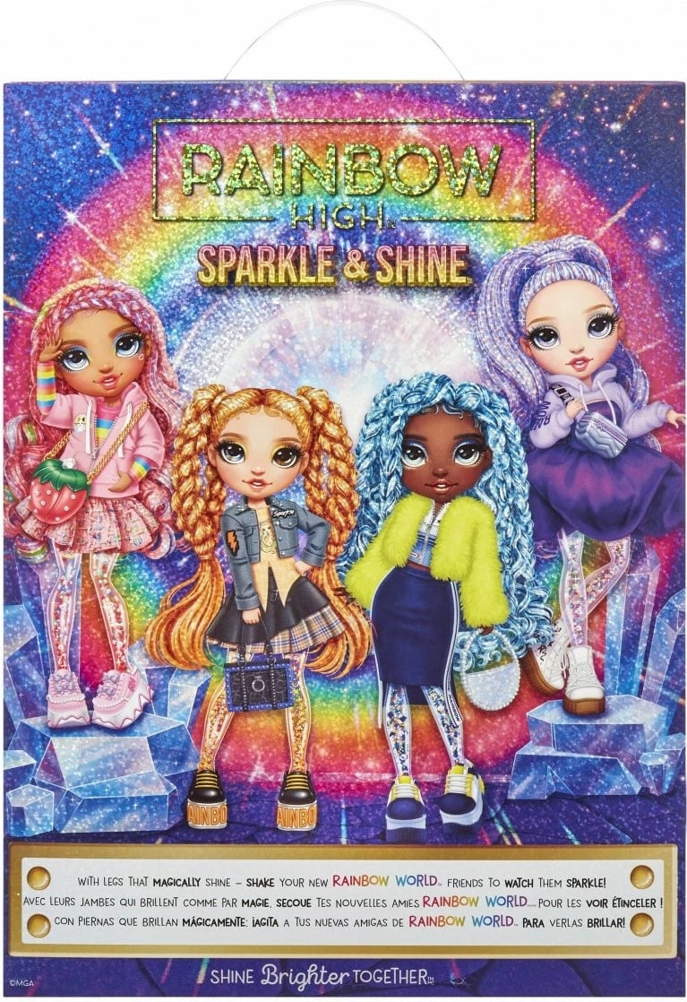 Kukull Rainbow High Sparkle & Shine Viola me aksesorë, 11 inç, vjollcë