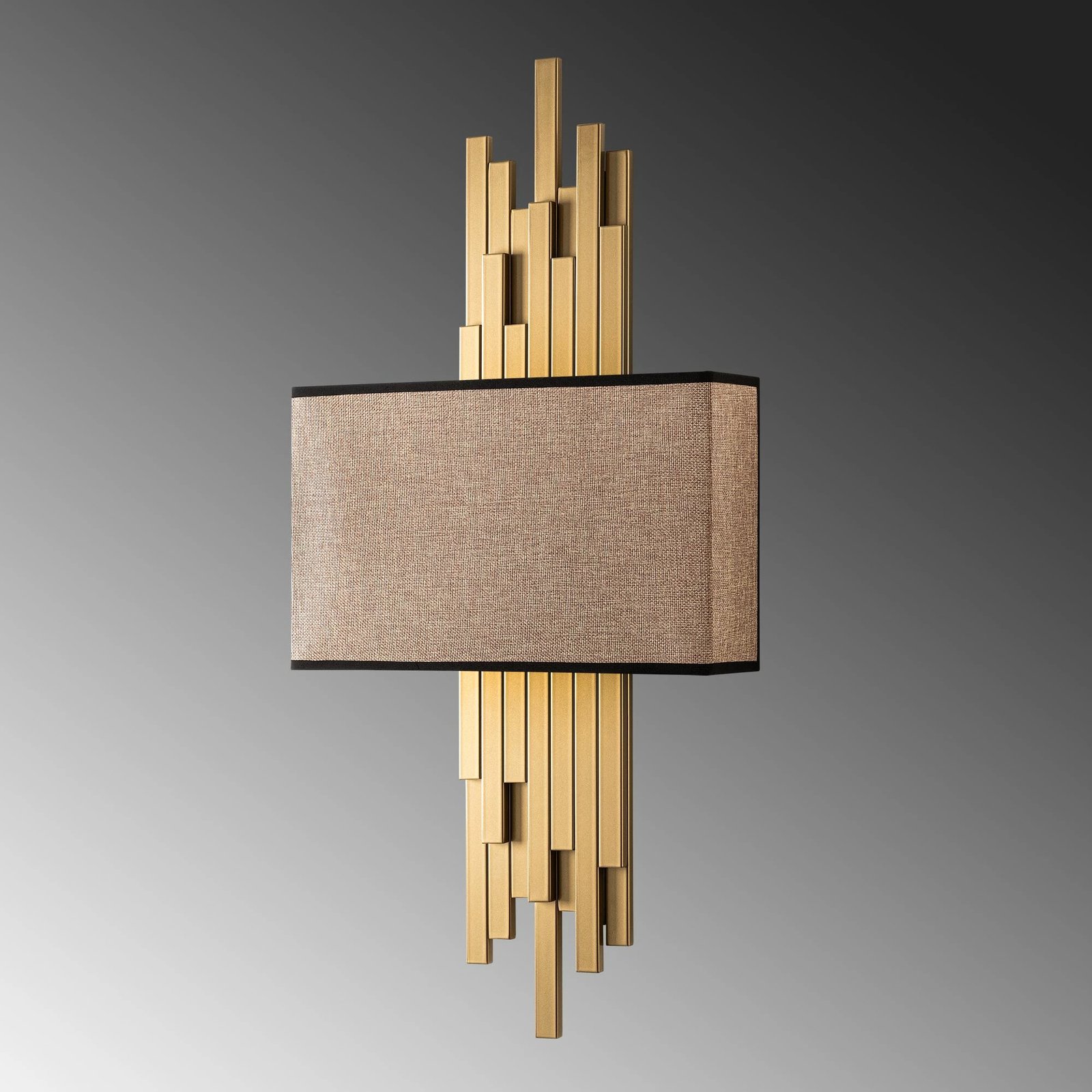 Llambë muri Opviq, Axıs - 15112, metal dhe pëlhurë, ngjyrë ari dhe kafe e çelët