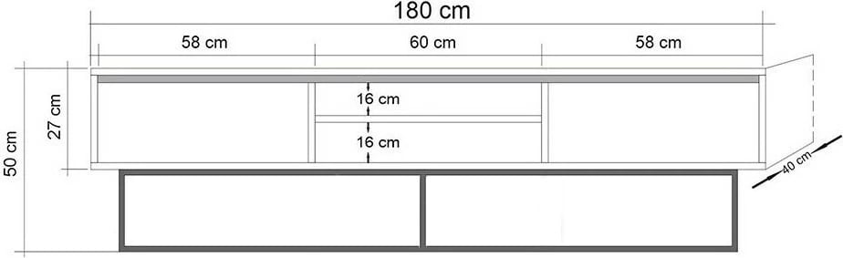 Set mobiljesh për dhomë dite, ngjyrë arre dhe e zezë, Laxus Takım 27