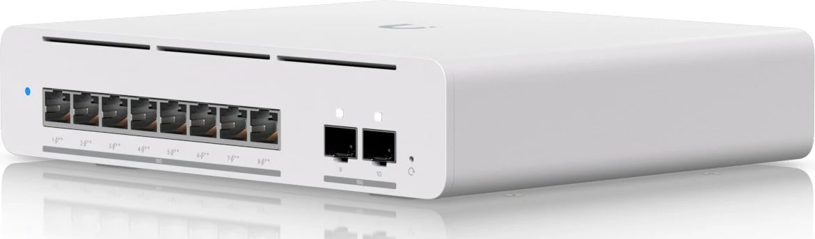 Switch Ubiquiti UniFi Pro XG 8 PoE, 8 porte 10G, 2 SFP+, i menaxhueshëm, Gri