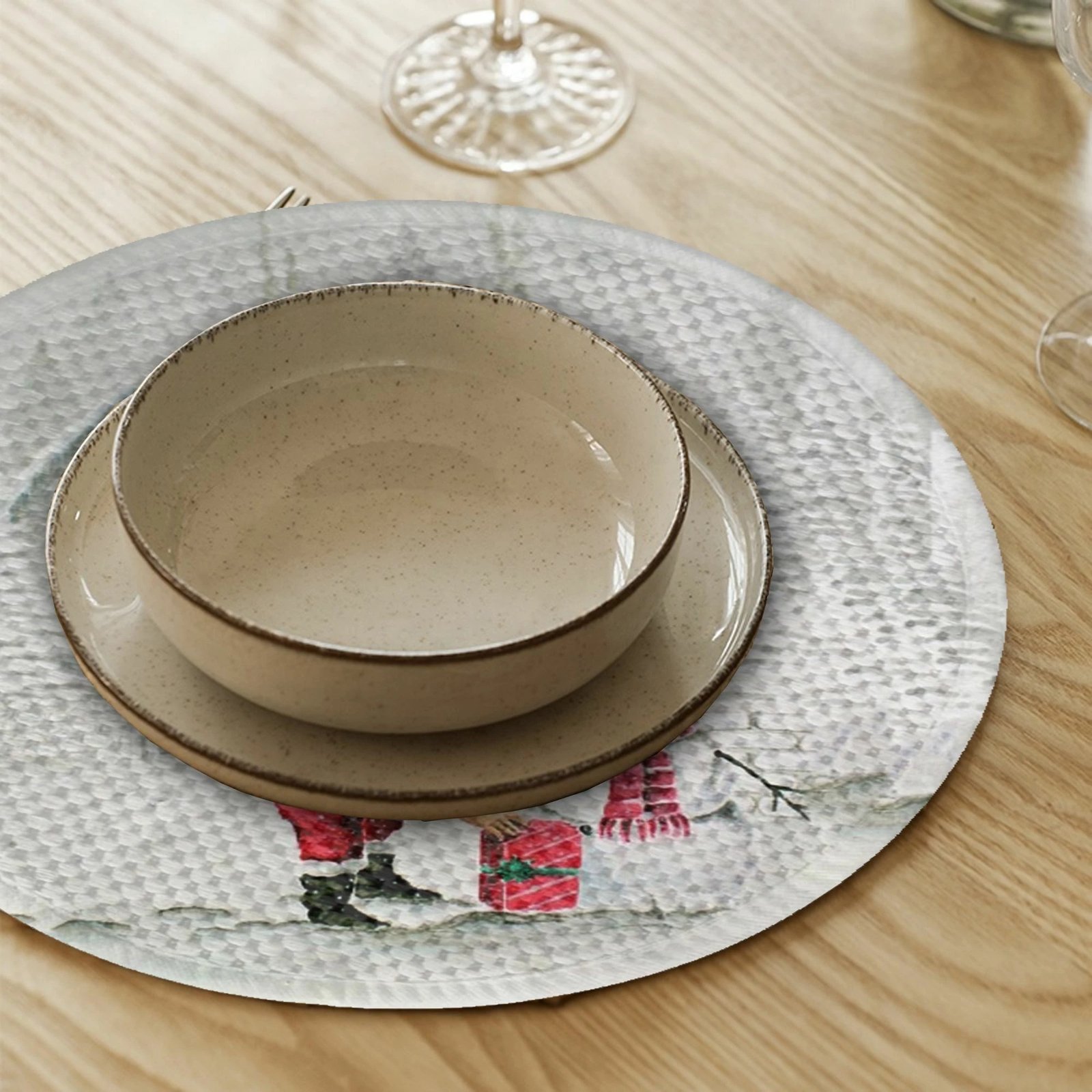 Set nënshtruesish tavoline Hermia Concept, shumëngjyrësh, 4 copë, 37cm