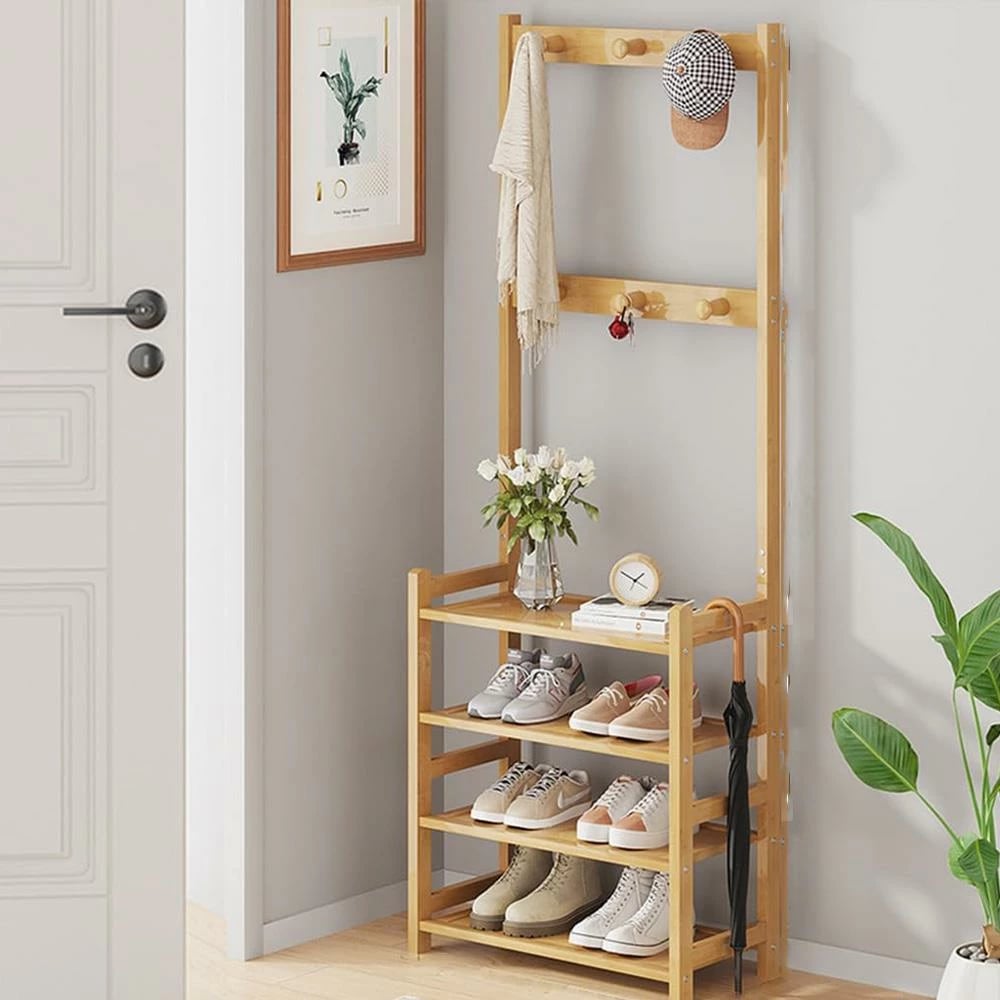 Raft organizimi për rroba dhe këpucë NEXT, Bamboo, H160x45x30cm