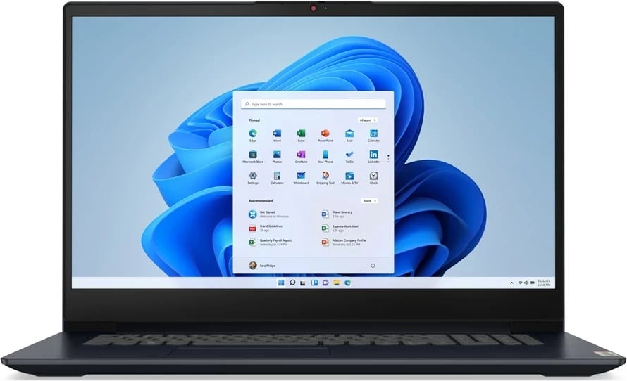 Laptop Lenovo IdeaPad 3 17IAU7, 17.3", Intel Core i5-1235U, 8 GB RAM, 512 GB SSD, Abyss Blue