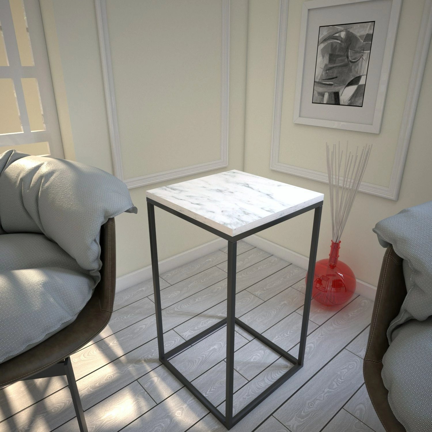 Tavolinë anësore Hanah Home, Pure - Marmo