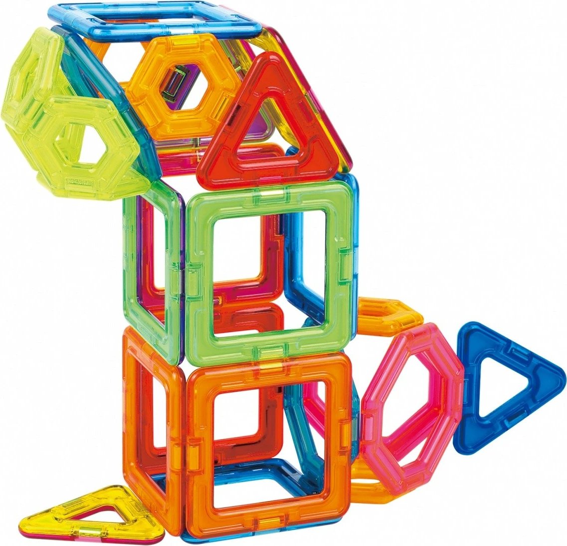 Set blloqe magnetike Magformers Challenger 30 elemente, shumëngjyrëshe