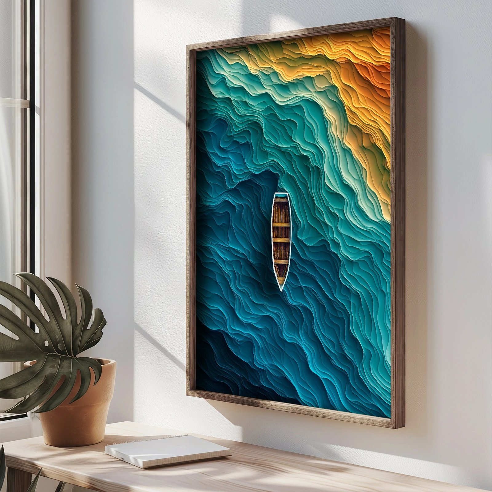 Pikturë dekorative me kornizë MDF, Wallity, TUN077-L, shumëngjyrëshe, 35x47x2cm Pikturë dekorative me kornizë MDF, Wallity, TUN077-L, shumëngjyrëshe, 35x47x2cm