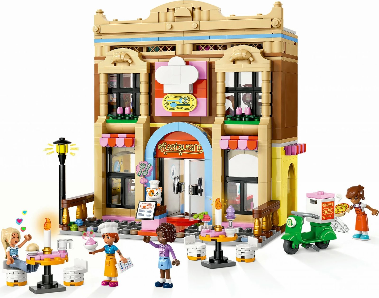 Set ndërtimi LEGO Friends 42655, restorant dhe shkollë gatimi, 896 pjesë, shumëngjyrësh