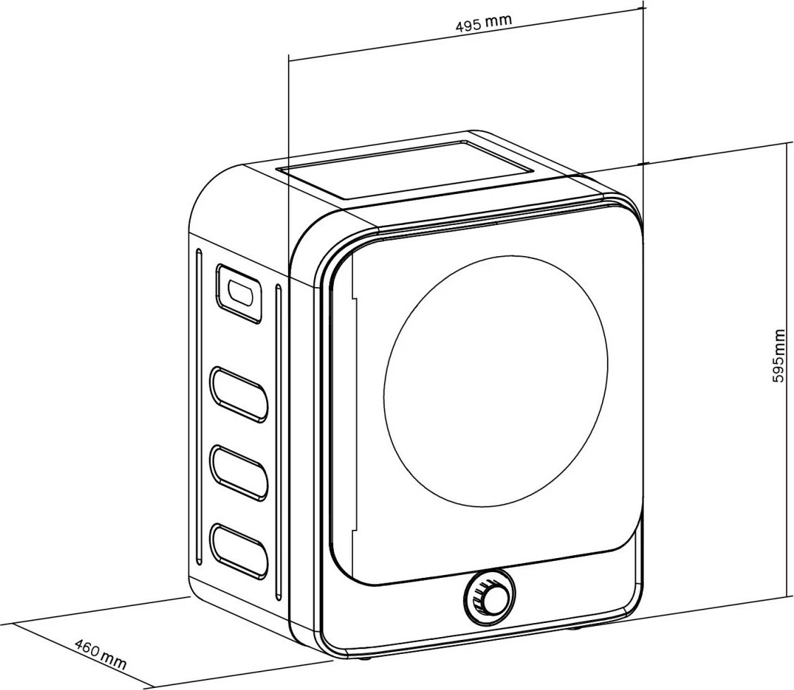Tharëse rrobash elektrike GreenBlue GB415, 3 kg, bardhë e zezë