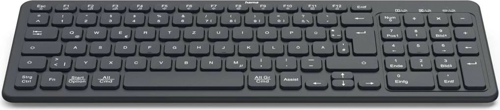 Tastierë wireless Hama WK-300, QWERTY, 3 pajisje, e zezë