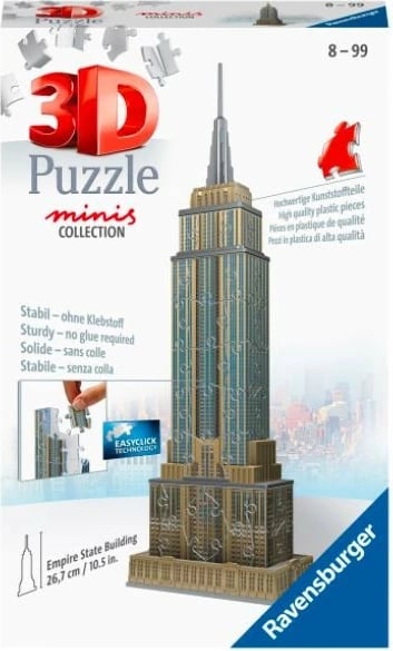 Puzzle 3D Ravensburger Mini Buildings Empire State Building, 54 pjesë