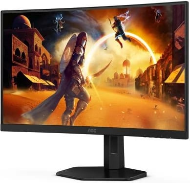 Monitor gaming, AOC CQ27G4X, 27 inch, QHD 2560x1440, 180Hz, 0.5ms, VA i lakuar 1500R, HDR10, e zezë/gri