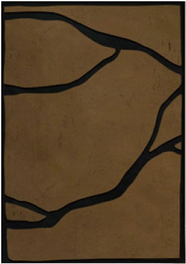 Pikturë dekorative Eavan me kornizë, kanavacë, kafe e zezë, 80x120x4.3cm