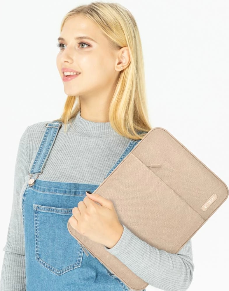Mbështjellës laptopi Tech-Protect Sleeve, 13-14 inç, Bezhe