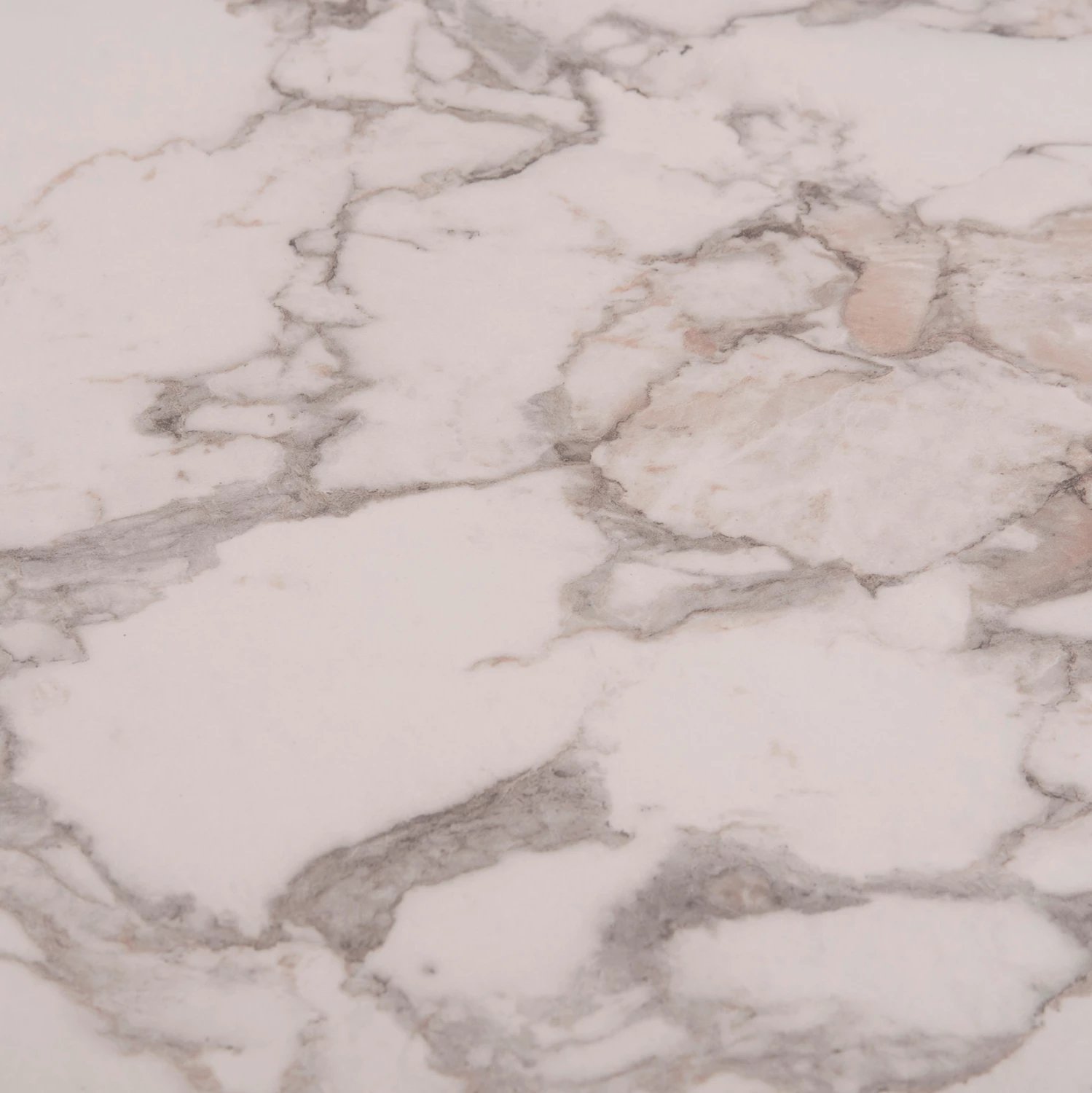 Tavolinë kuzhine LANA, pamje mermeri të bardhë, këmbë metalike të zeza, 140x70x72cm