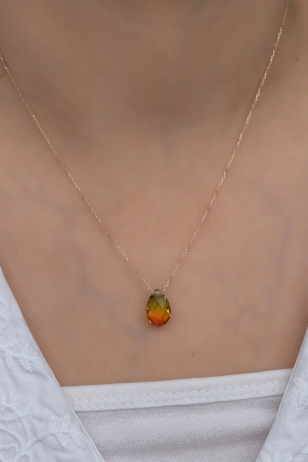 Qafore argjendi Jumeon, NRZ99311, ngjyrë rozë e artë dhe portokalli