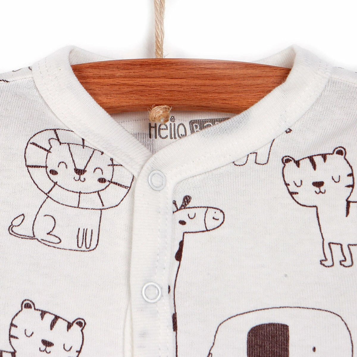 Set për bebe HelloBaby, 5 pjesë, të bardha