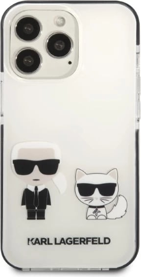 Mbështjellës Karl Lagerfeld KLHCP13XTPEKCW për iPhone 13 Pro Max 6.7", Hardcase, Bardhë