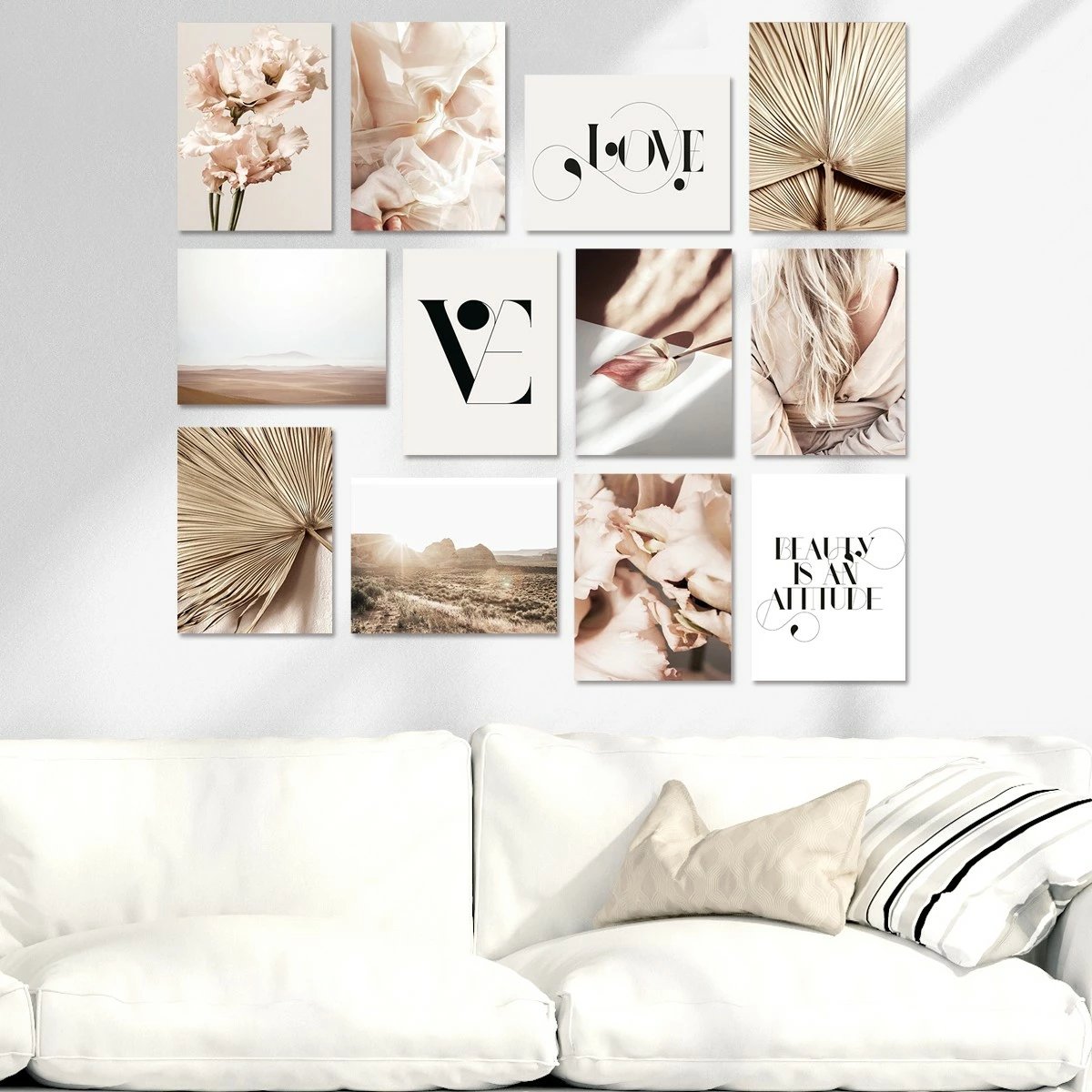 Set pikturash dekorative MDF, shumëngjyrëshe, 12 copë, Wallity, 12MDF13