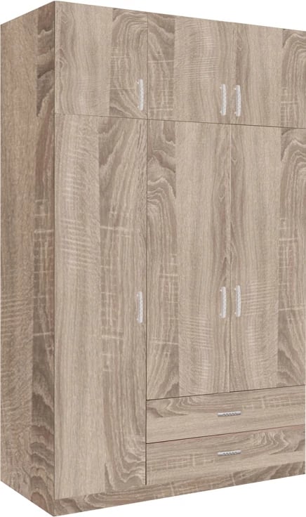 Dollap treshe me sirtarë Royal, ngjyrë sonoma, 150x58x230cm