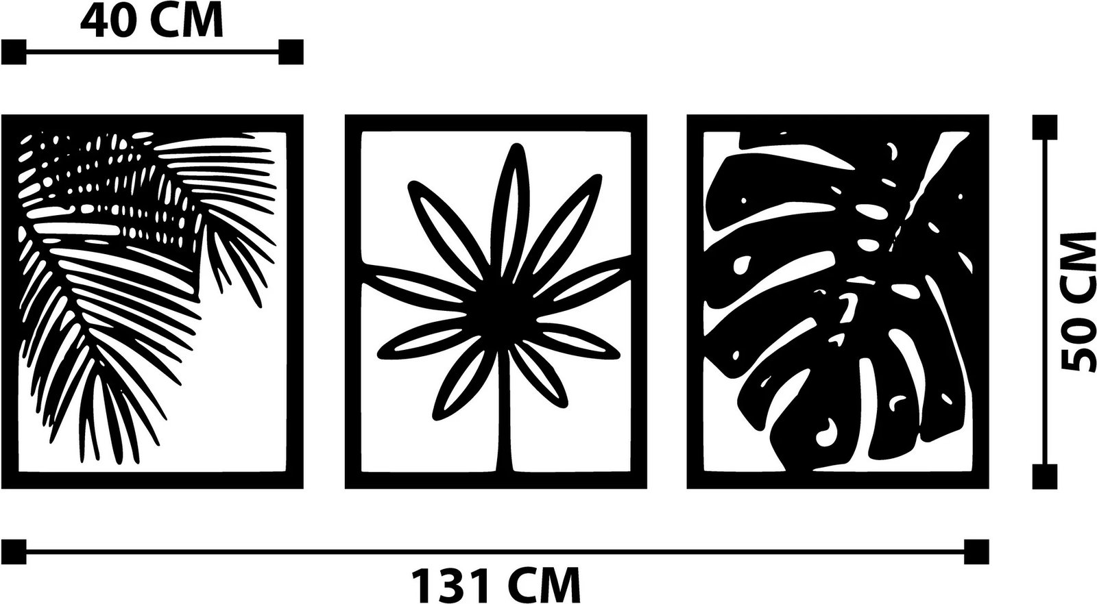 Aksesor dekorativ metalik për mur Wallity, Mutena