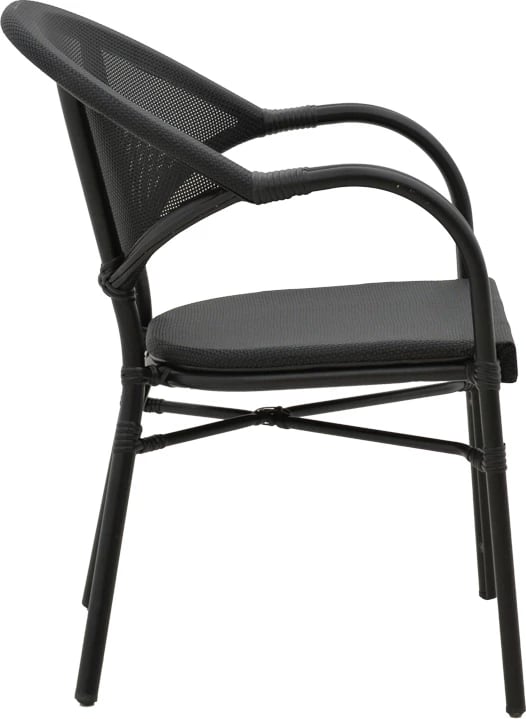 Karrige Elyza alumini i zi-tekstilen i zi 57x62x84cm