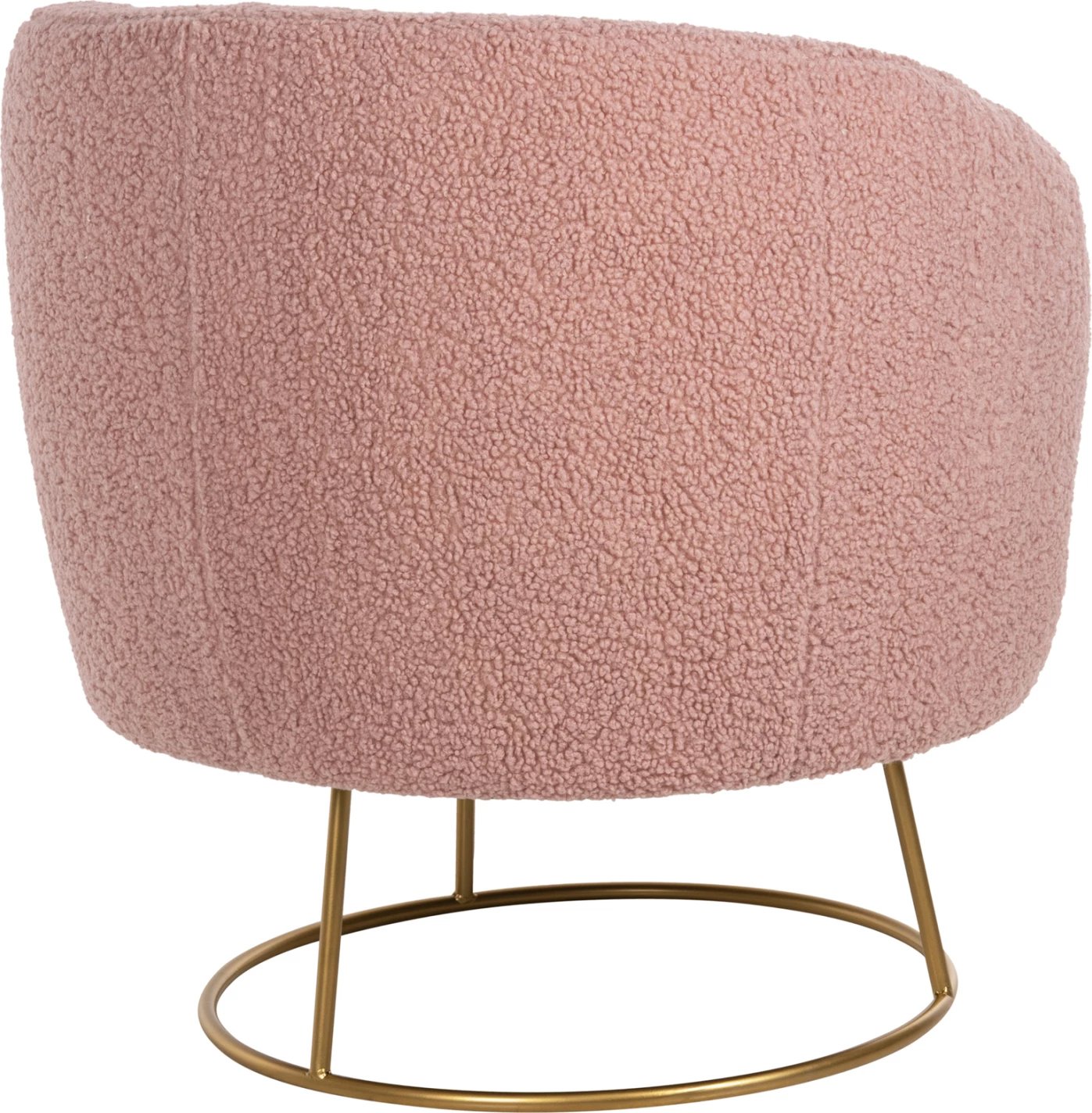 Karrige ARIEN FH8403.22, stof boucle, ngjyrë rozë e zbehtë, bazë metalike ari, 78x75x84H cm