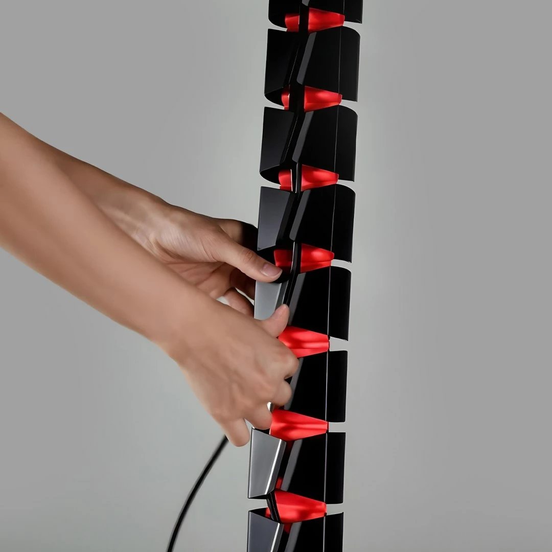 Organizues kabllosh për tavolinë nano RS RS125, 1345mm, zi e kuqe Organizues kabllosh për tavolinë nano RS RS125, 1345mm, zi e kuqe