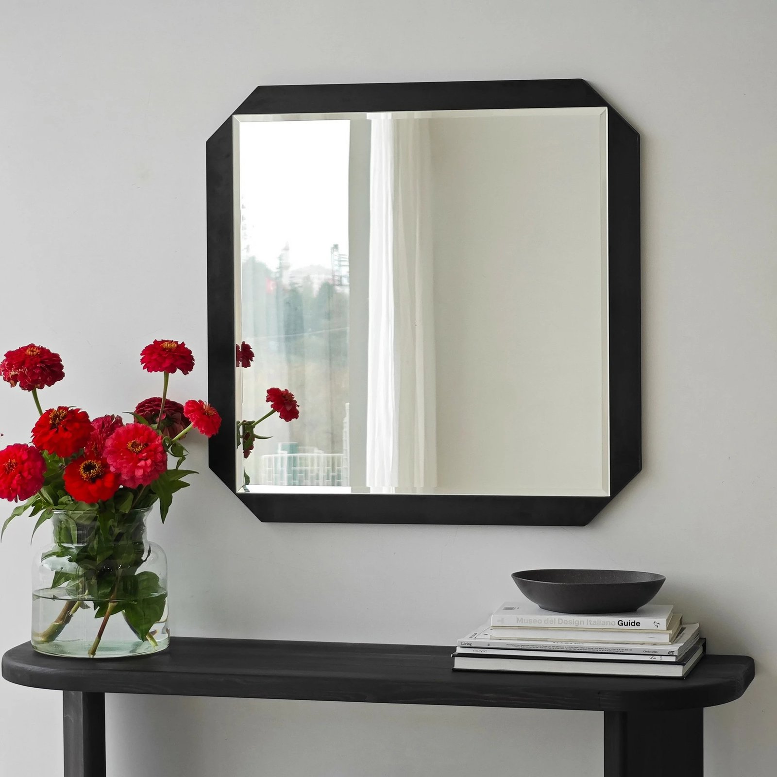 Pasqyrë katrore, ngjyrë e zezë, Skye Decor, 70x70cm