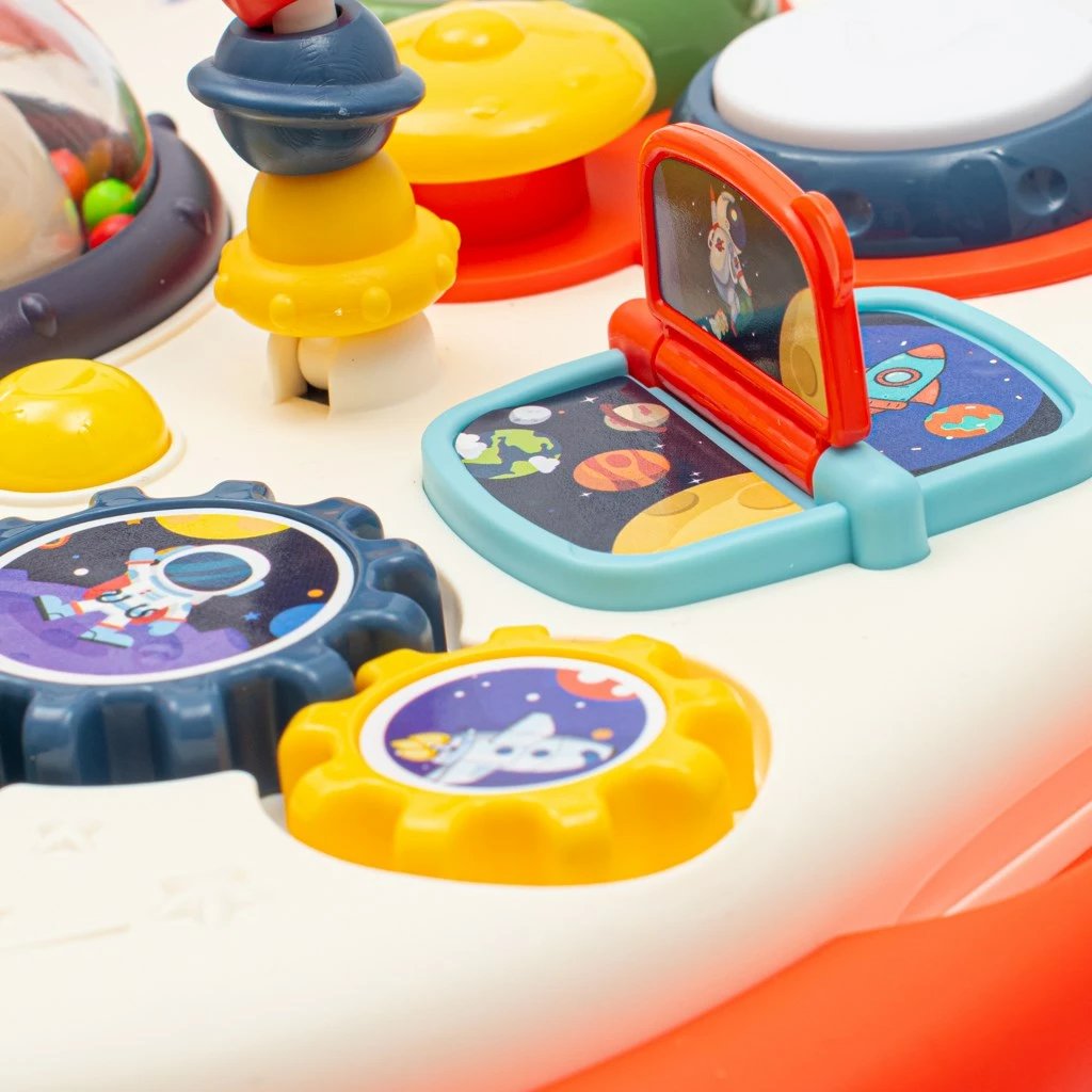 Tavolinë interaktive muzikore, Baby Mix, aktivitete edukative, 41.5 x 33.5 x 31 cm, 3x AA, 12m+, Multicolor