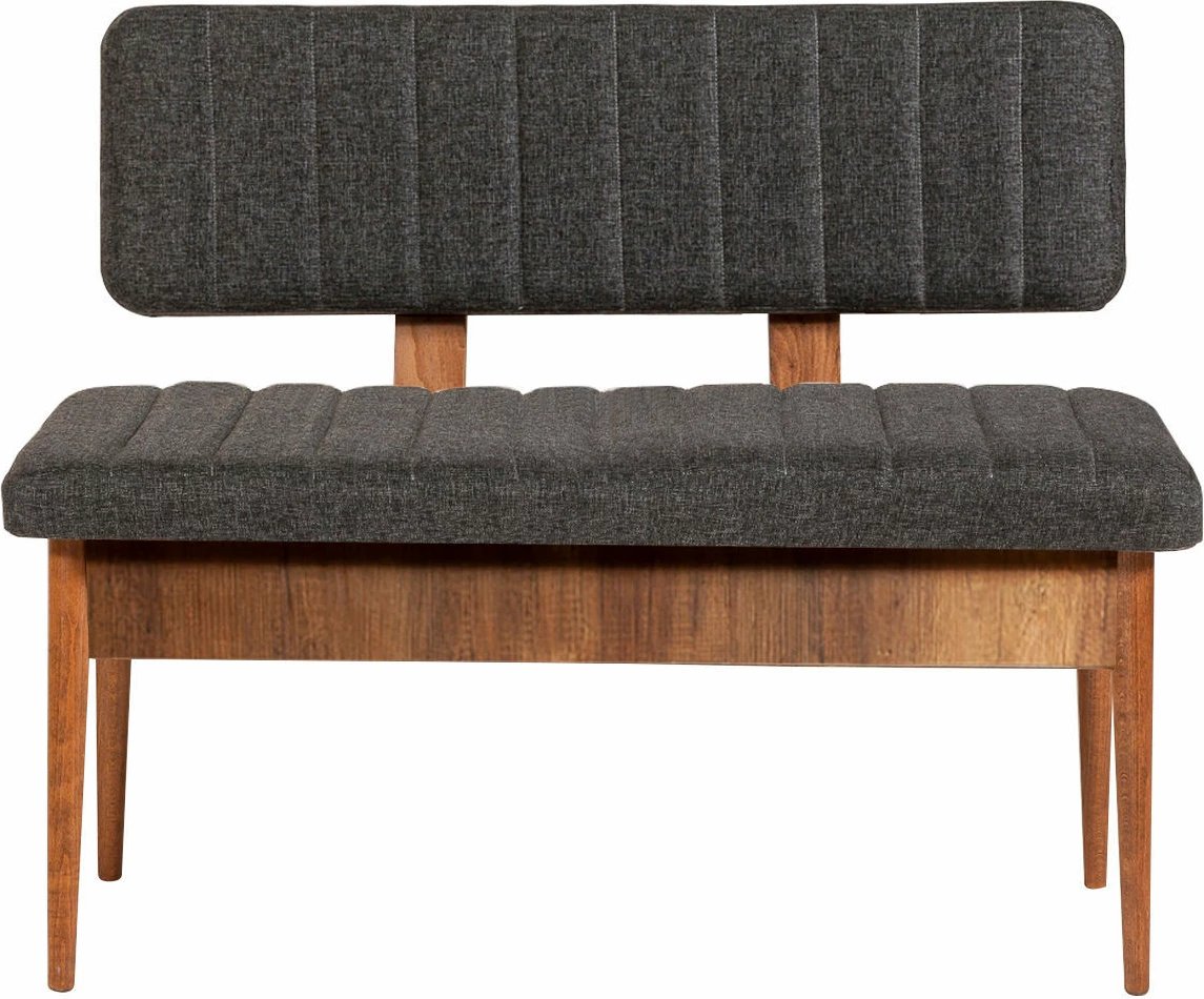 Bank Skye Decor, ngjyrë arre dhe antracit, me hapësirë ruajtje