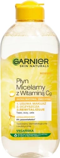 Ujë micelar për femra Garnier Skin Naturals me Vitaminë Cg, 400ml