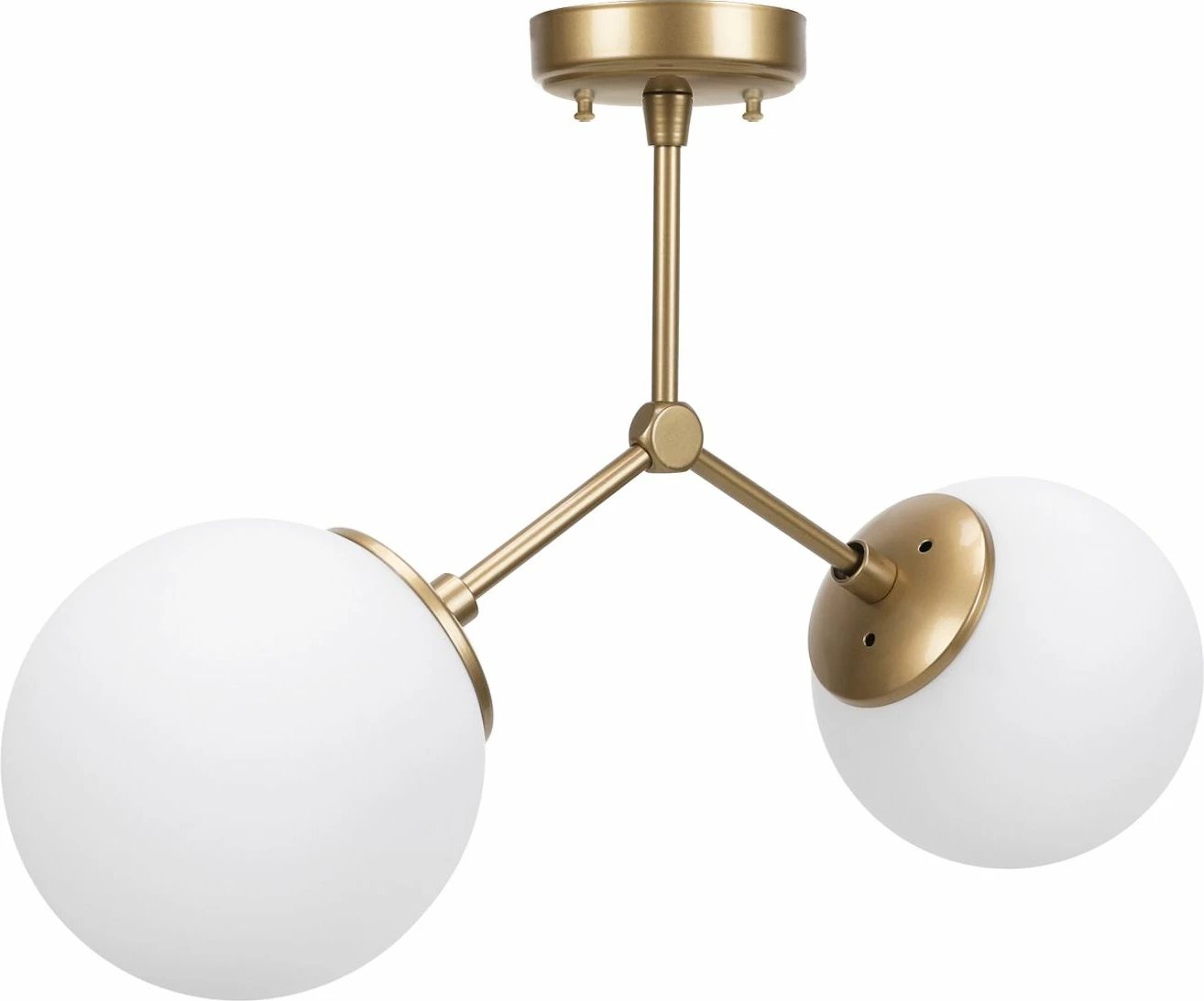 Llambë tavani skandinave, Opviq Damar - 6332, metal, xham, e verdhë dhe e bardhë, 44x15cm