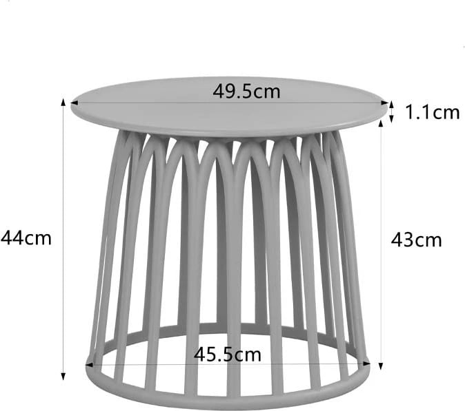 Tavolinë anësore Basket, terrazzo, 49.5x49.5x44 cm