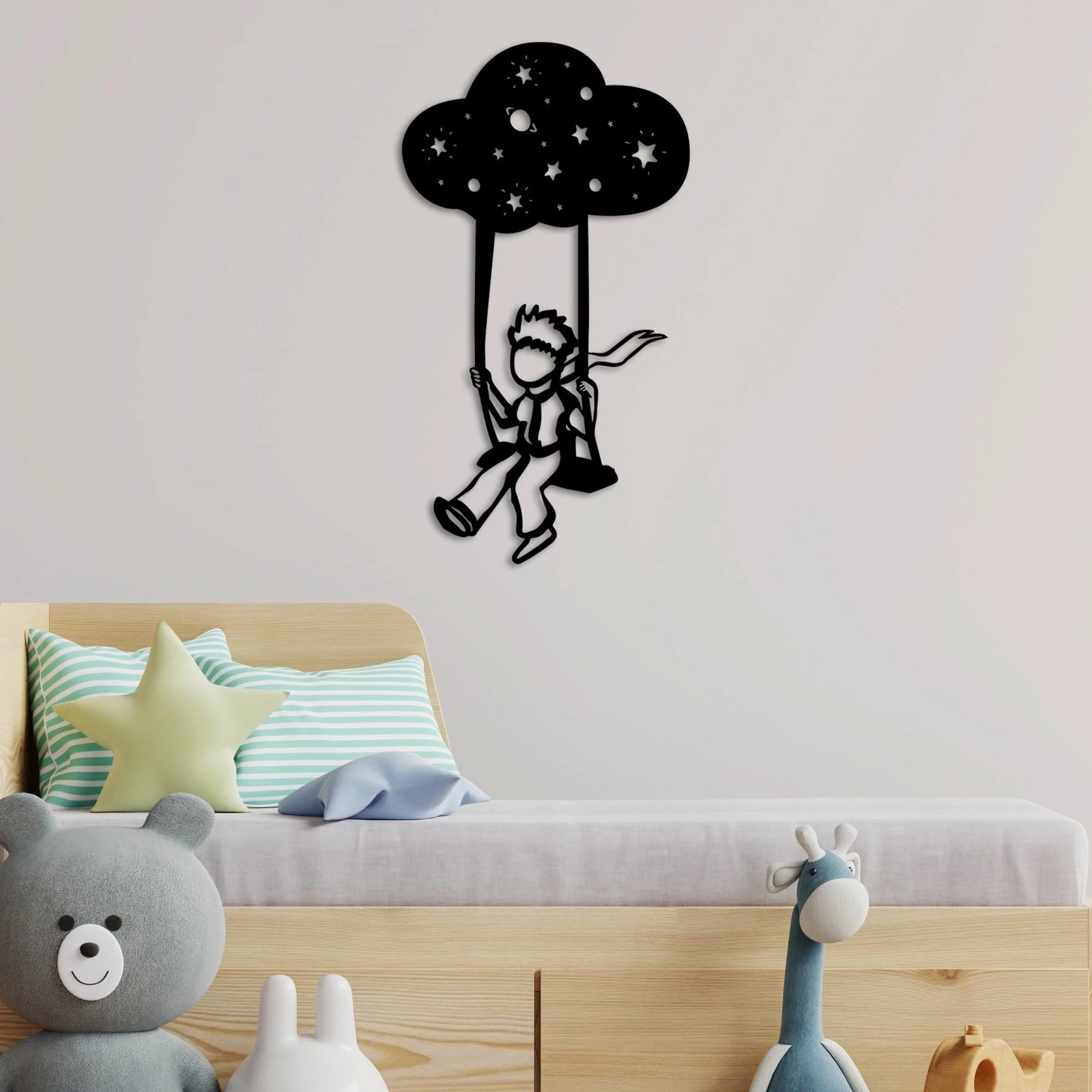 Aksesor dekorativ metalik për mur Wallity, Princi i Vogël 6